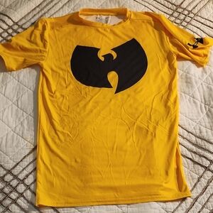 Under Armour Kids Tee in Vibrant Yellow with Black Logo